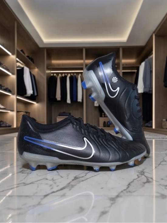 Nike Other - Nike Tiempo Legend 10 Pro FG Cleats Black Blue Mens Size 7 WO's 8.5 DV4333-040